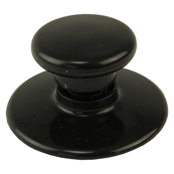 SPARES2GO Glass Lid Knob & Safety Skirt compatible with Morphy Richards 461002 460004 48720 48726 Slow Cookers (Black)