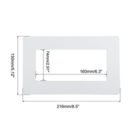 sourcing map Switch Surround Plate Wall Panel Decoration Dual Gang Aluminum Plastic White 216mm x 130mm for Home Office