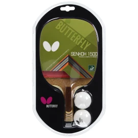 Butterfly Senkoh 1500 Penhold Table Tennis Racket with Rubber and Brown Handle