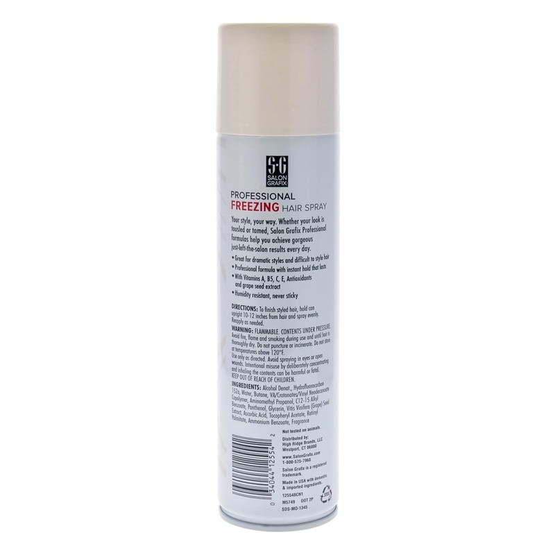 Salon Grafix Mega Hold Professional Freezing Hair Spray, 10 Ounces
