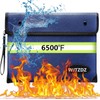 Upgraded Fireproof Money Bag,10 Layers of Heat Insulated Materials,6500°F Fireproof