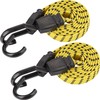 Cartman Ultra 48" Black/Yellow Flat Bungee Cord, 2pk x 48"