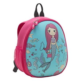 Wedo 2433310 Children's Mermaid Backpack, Sturdy Front, 2 Outer Mesh Pockets, Multiple Mesh Pockets Inside, Padded Carry Straps, Very Light, Easy to Clean