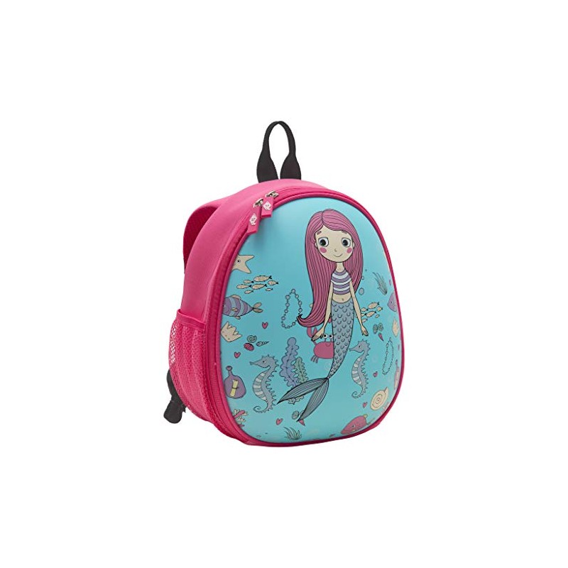 Wedo 2433310 Children's Mermaid Backpack, Sturdy Front, 2 Outer Mesh