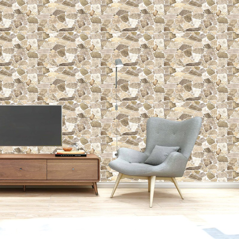 Dundee Deco 3D Wall Panels - Beige Brown Faux Stone