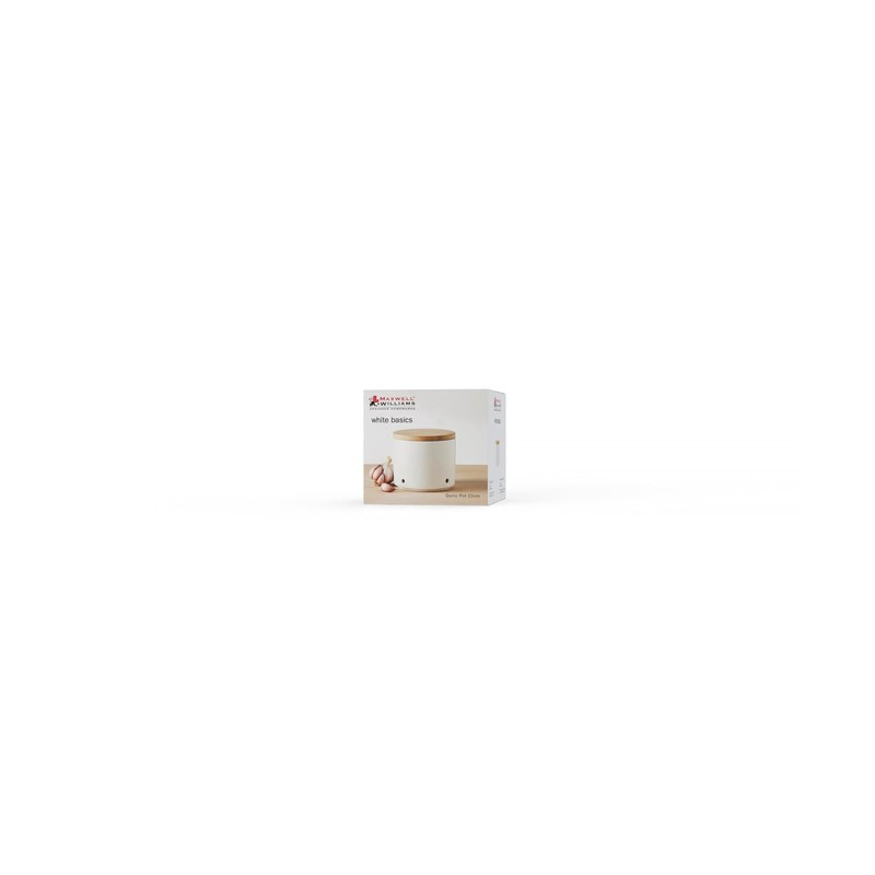 Maxwell & Williams White Basics Garlic Pot 10cm Gift Boxed
