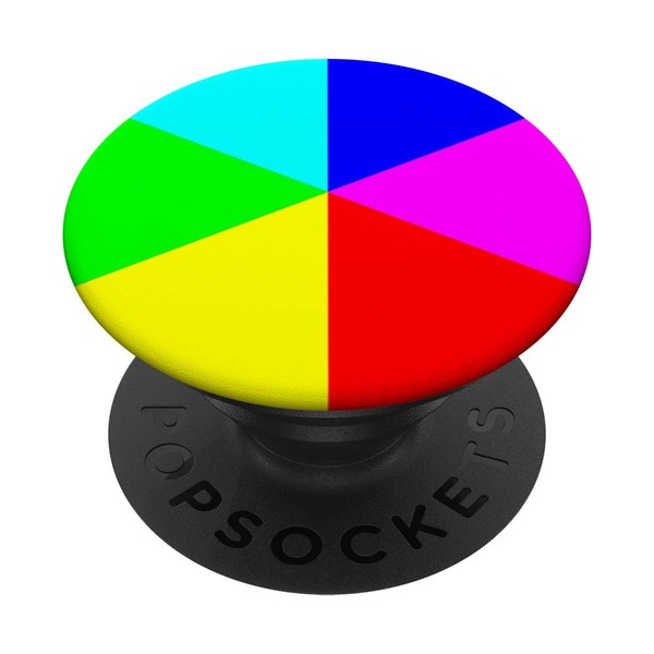 Regenbogen Farbrad Kunst PopSockets mit austauschbarem PopGrip