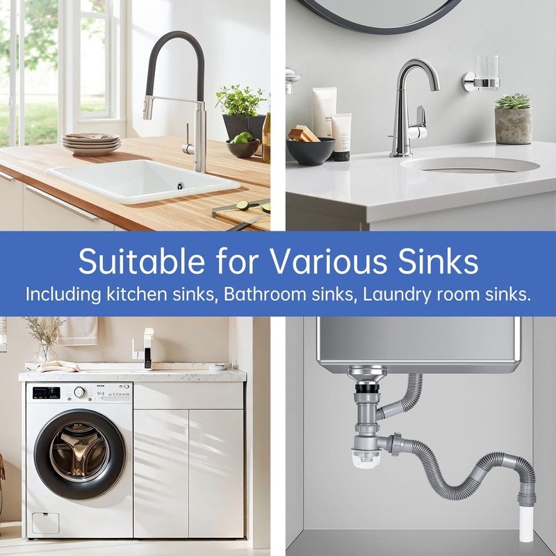 Oblectatio Dishwasher Drain Hose Adapter: Y-Shaped Kitchen Sink Strainer Connector
