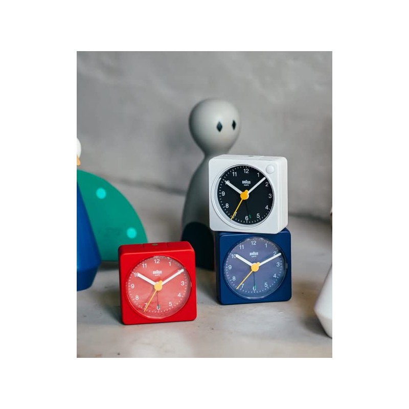 BRAUN/Brown Table Clock, Alarm Clock, Table Clock, Blue BC02BL Genuine