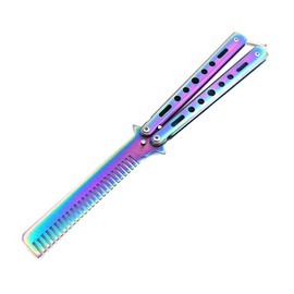 Butterfly Kamm , Faltbare Taschenkamm Butterfly Balisong Trainer Ãbung Messer Kamm, Faltbare Hairstyling BÃ¼rste Falten Praxis Training Schmetterling Stil Kamm