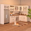 iLAND Dollhouse Kitchen, Modern Dollhouse Furniture Set on 1/12 Scale