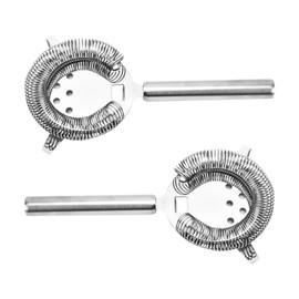 Yicoovey 2-Pack Professional Bar Strainer Set - Dual-Layer Stainless Steel Cocktail Shaker Accessories with Precision Measuring Cup, Universal Fit for Bartending Tools & Home Mixology (2 Count)