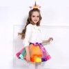 AUTOWT Falda Tutu para Niña, Vestido de Tul Arco Iris