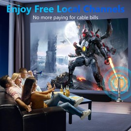 2025 TV Antenna Indoor,Antenna for Smart TV for Long Range Reception and All Smart/Old TVs,HD Digital Antenna with Signal Booster for Local Channels,Supports 4K 1080p