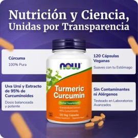 Cúrcuma | 95% Curcuminoides Antioxidantes | 120 Veg Caps