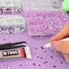 Pink Resin Crafting Mixed Kit with 3 Boxes Rhinestones with