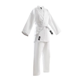 TOKYODO Karate gi Karate Uniform for Kids & Adults, Lightweight, Unisex with White Belt (White, 000/110cm (3’7”))