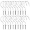 KVCSYAW 20 Pcs White Steel Ceiling Hooks, 2.9 Inch, Rust-Resistant,