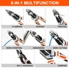 VANQUISH 8-in-1 Linesman Pliers, 8’’ Multipurpose Combination Pliers Wire Cutter/Crimper/Stripper,