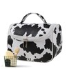 Makeup Organizer Bag - Cow Print Makeup Cosmetic Organizer Pouch