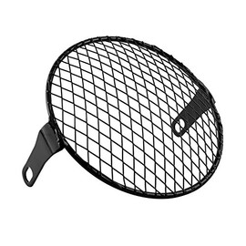 Keenso Cubierta protectora para faros delanteros de motocicleta, 16 cm, diseño retro Cafe Racer, malla de alambre mental, montaje lateral, universal, vintage, clásico, 16 cm Luces para motos