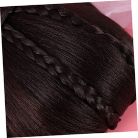 IWOWHERO 1PC Braided Chignon Hair Bun Wig Synthetic Fiber Hairpiece for Women Elegant Wedding Accessory Easy to Use for Parties and Daily Wear Random Color Random Color