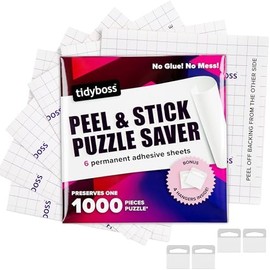 Paquete de 6 hojas de ahorro de rompecabezas  Puzzle Keeper conserva rompecabezas de 1000 piezas de hasta 60.96 x 76.2 cm  pegamento y marco para
