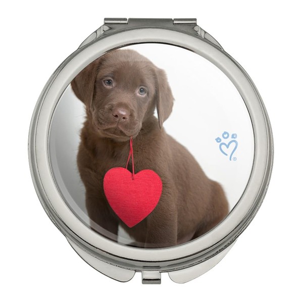 GRAPHICS & MORE Puppy with Paper Heart Compact Travel Purse