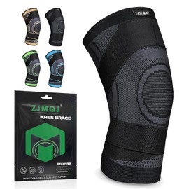 Knee Sleeve, knee Support for women and men with Removable Adjustable Straps, Premium Knee Compression Sleeve and Knee Brace for Arthritis Pain, Running, Cross Training