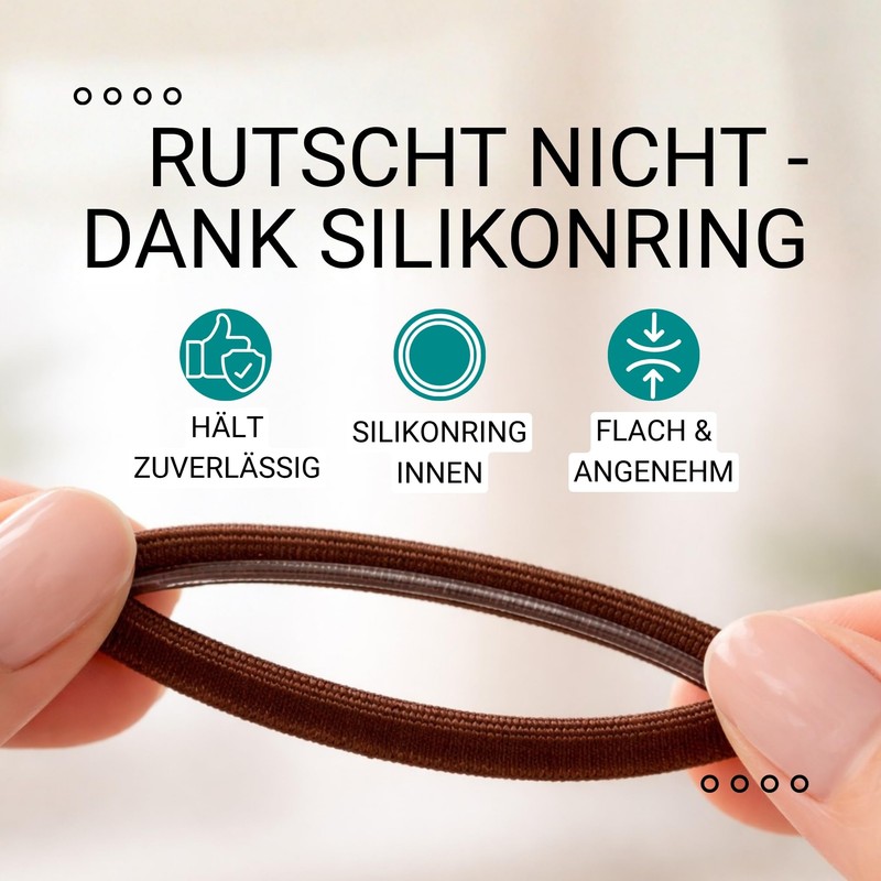 Haarallerliebst Women's Hair Scrunchies with Rubber Adhesion, Brown for Brown