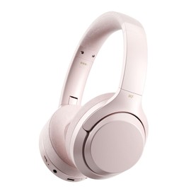 iKF T1-Wireless Wired Headphones Call Noise Cancelling Bluetooth Headset Bass Stereo Sound 50 Hours Using Time Built-in Microphone Pairing 2 Devices Compatible iOS/Android (Pink)
