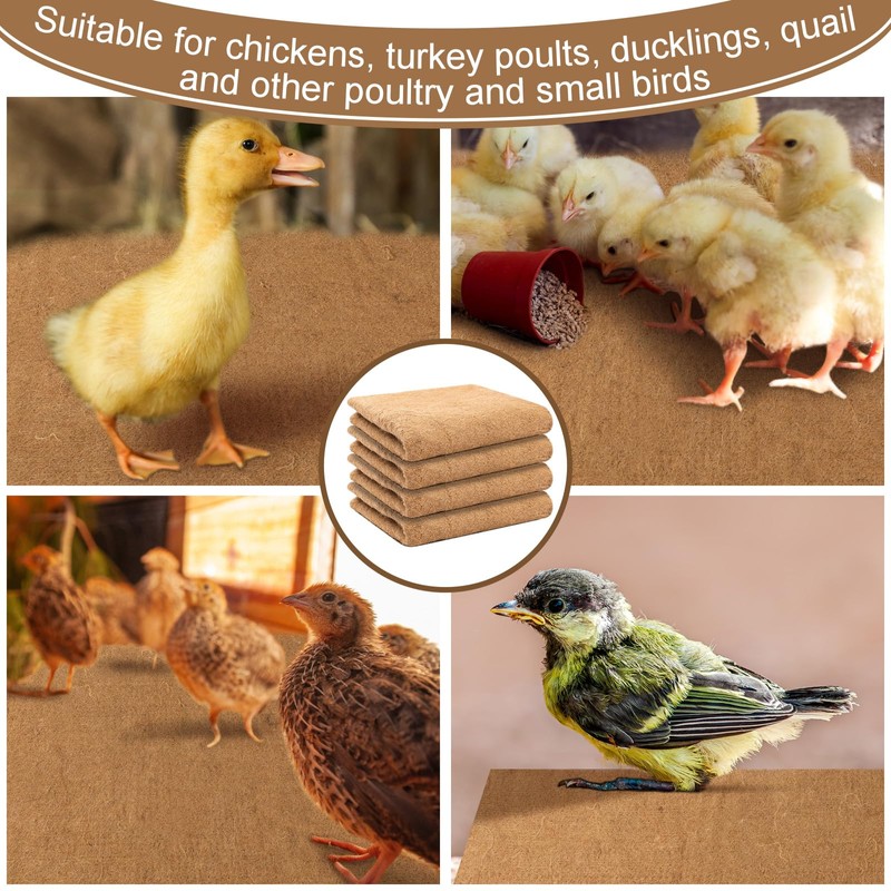 SmoothNovelty 8 Pack Jute Chicken Nesting Pads for Red Barn