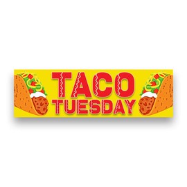 Vista Products Taco Tuesday Vinyl Banner 120" x 120"