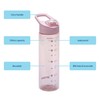 Smash Chugger Water Bottle with Water Timings 700ml Pink