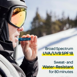 Oars + Alps Lip Suncreen, SPF 18 Lip Balm, Shine Free Sunscreen for Lips, Infused with Vitamin E, Peppermint & Spearmint, Water & Sweat Resistant, Moisturizing, Hydrating, Sunny Mint Scent, 3pk