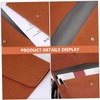 KONTONTY Organizer Briefcase A4 Document Bag Portable Pu Document Envelope