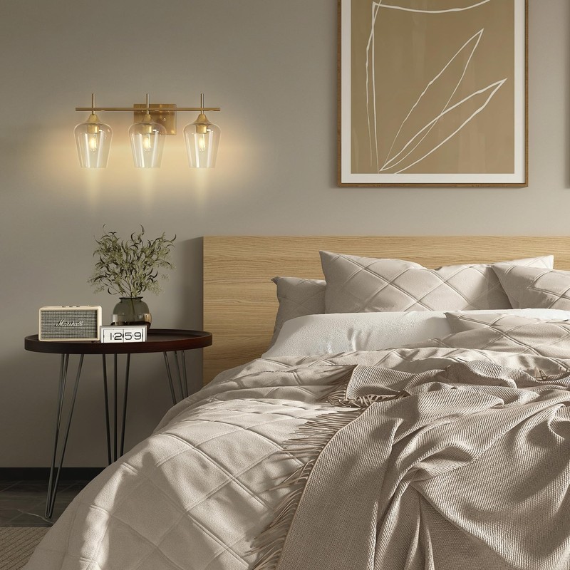 VONLUCE Bathroom Vanity Light, 3 Light Bathroom Light Fixture Over