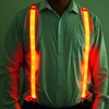 LED Light Up Suspenders with Bow Tie – Party Costume
