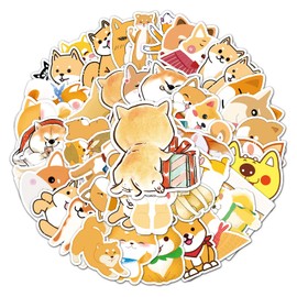 Cute Shiba Inu Sticker Set, 51 Sheets, Waterproof Stickers, Shiba Dog Sticker Pack, Brand Stickers, Suitcase, Car, Motorcycle, Helmet, Skateboard, Guitar, etc