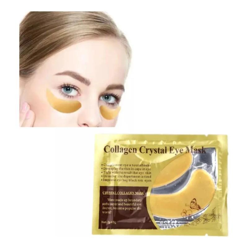 🔥 Parches para ojos ojeras colágeno oro arrugas 100 pares
