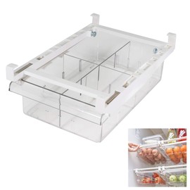 Diskary Kühlschrank Organizer, Schubladen Organizer Küche Aufbewahrung, Durchsichtig Drawer Organizer, Organizer für Speisekammer,Gefrierschrank,Schrank,Küchen- BPA-frei (1 Schublade,medium)