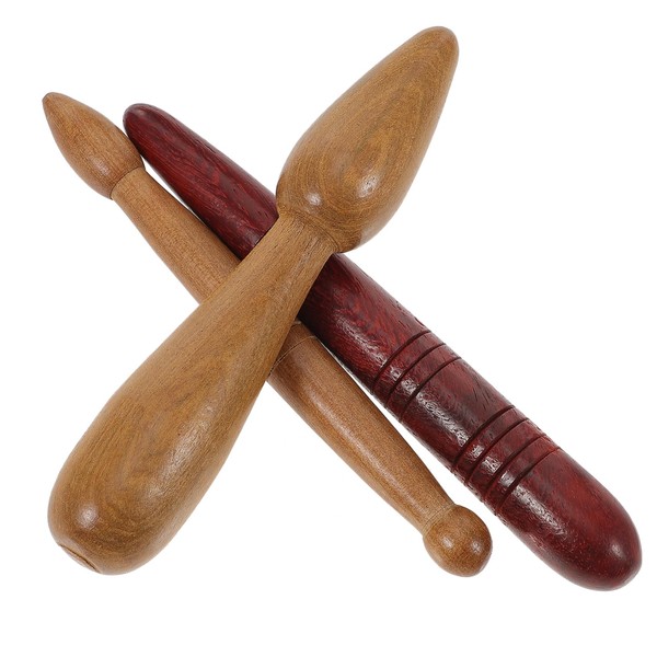 SAFIGLE 3Pcs Foot Massage Sticks Natural Acupoint Pressure Rods for