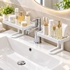 50cm Over-Faucet Sink Shelf for Bathroom Storage – No-Drill Quick-Drain