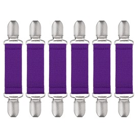 uxcell Dress Cinch Clips, 6pcs Sweater Clips Shawl Cardigan Collar Clips Scarf Clip Elastic Dress Clips Back Cinch for Women(Purple)