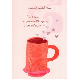 The Art of Caring Happy Nurses Day Wonderful Nurse Dedicated Heart Caregiver Coffee Greeting Card