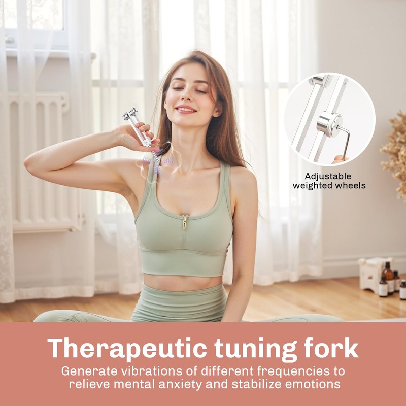 TEKGERLU Professional Therapeutic Tuning Forks Set - 128Hz 256Hz 512Hz