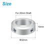 Sourcing Map 2pcs Aluminium Split Shaft Collar, 20mm x 10mm
