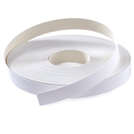 FAKILO PVC Edge Banding 7/8 inch x 50ft Veneer Edge Banding White with Hot Melt Adhesive Pre - glued Iron on Edging Tape Trim for Cabinet Plywood Repairs and Furniture Restoration