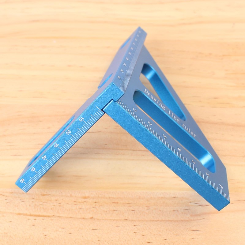 KETIPED 3D Multi-Angle Measuring Ruler,45/90 Degree Aluminum Alloy Woodworking Square