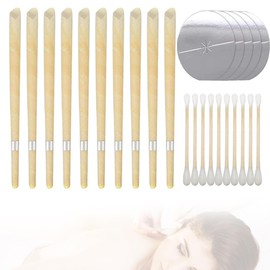10 Stück Ohrenkerzen, Ohrenkerzen Zur Reinigung Ohrenschmalz Entferner, Inkl, 5 Schutzscheiben, Hohle Kegelkerzen Für Entspannung Und Gesundheit